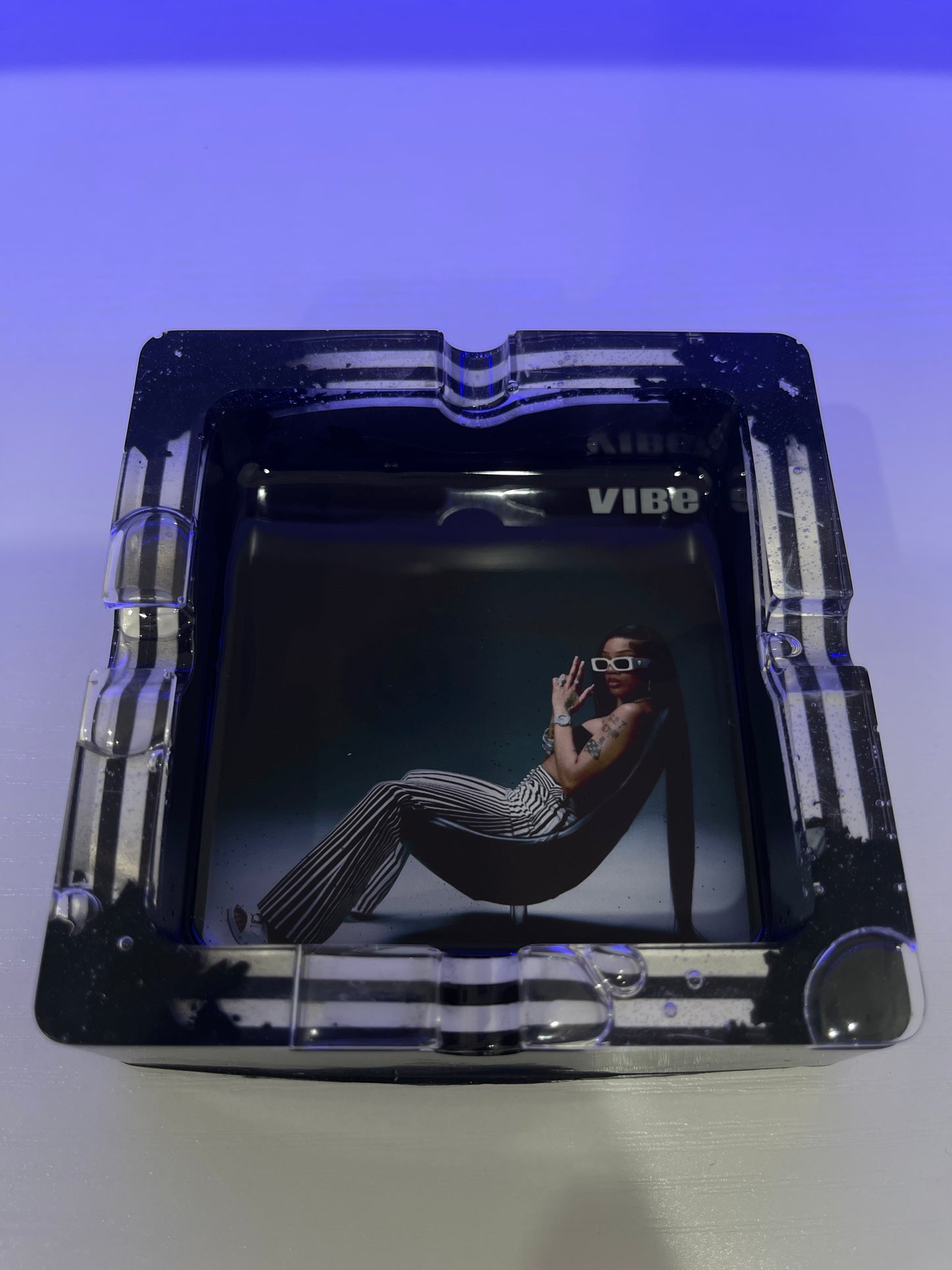 Glorilla| Stripes and Vibe Resin Ashtray