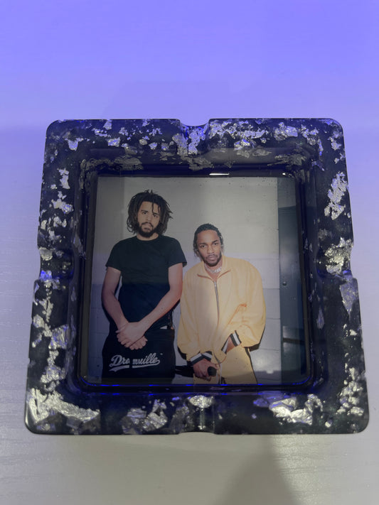 J Cole X Kendrick Lamar | Cole World Kendrick Silver Resin Ashtray